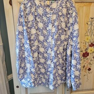 Anthropologie Pilcro long-sleeved cotton blouse